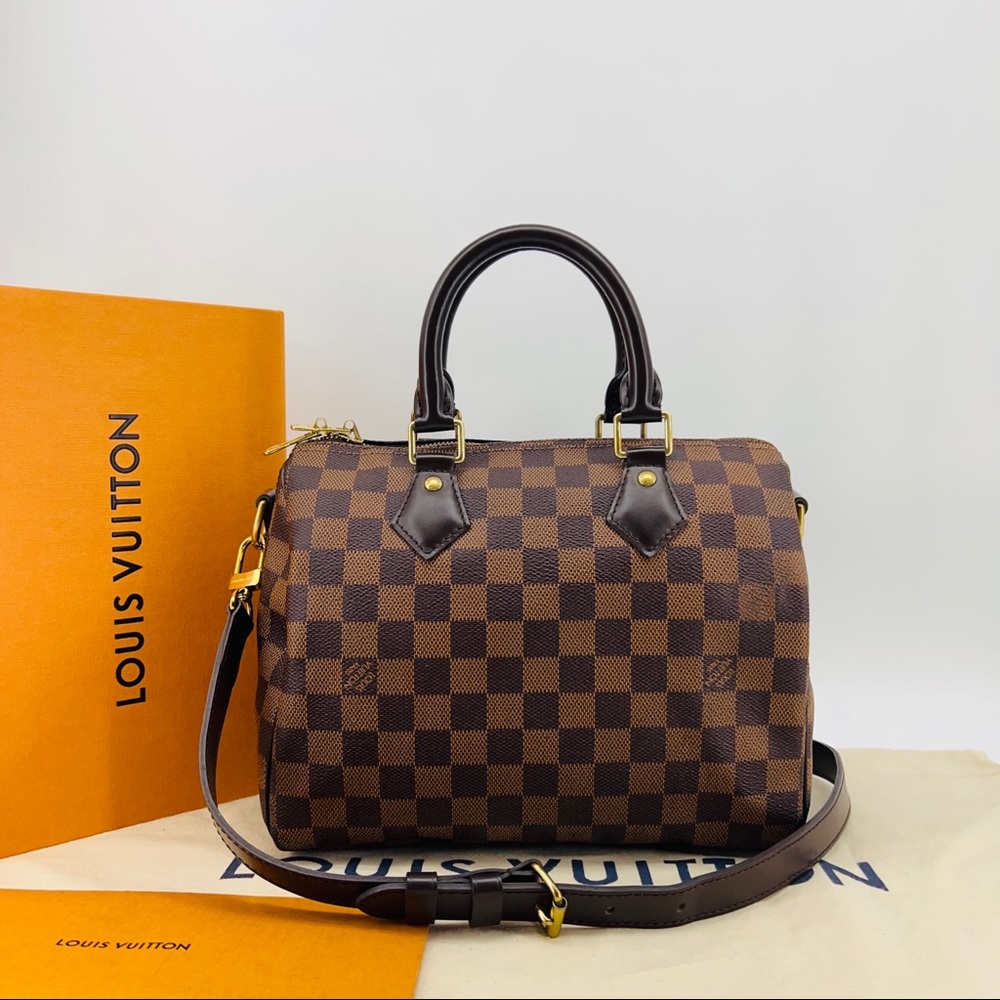 Louis Vuitton Brown Checkered Satchel